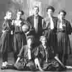 Milton, ND girls basketball team, 1909